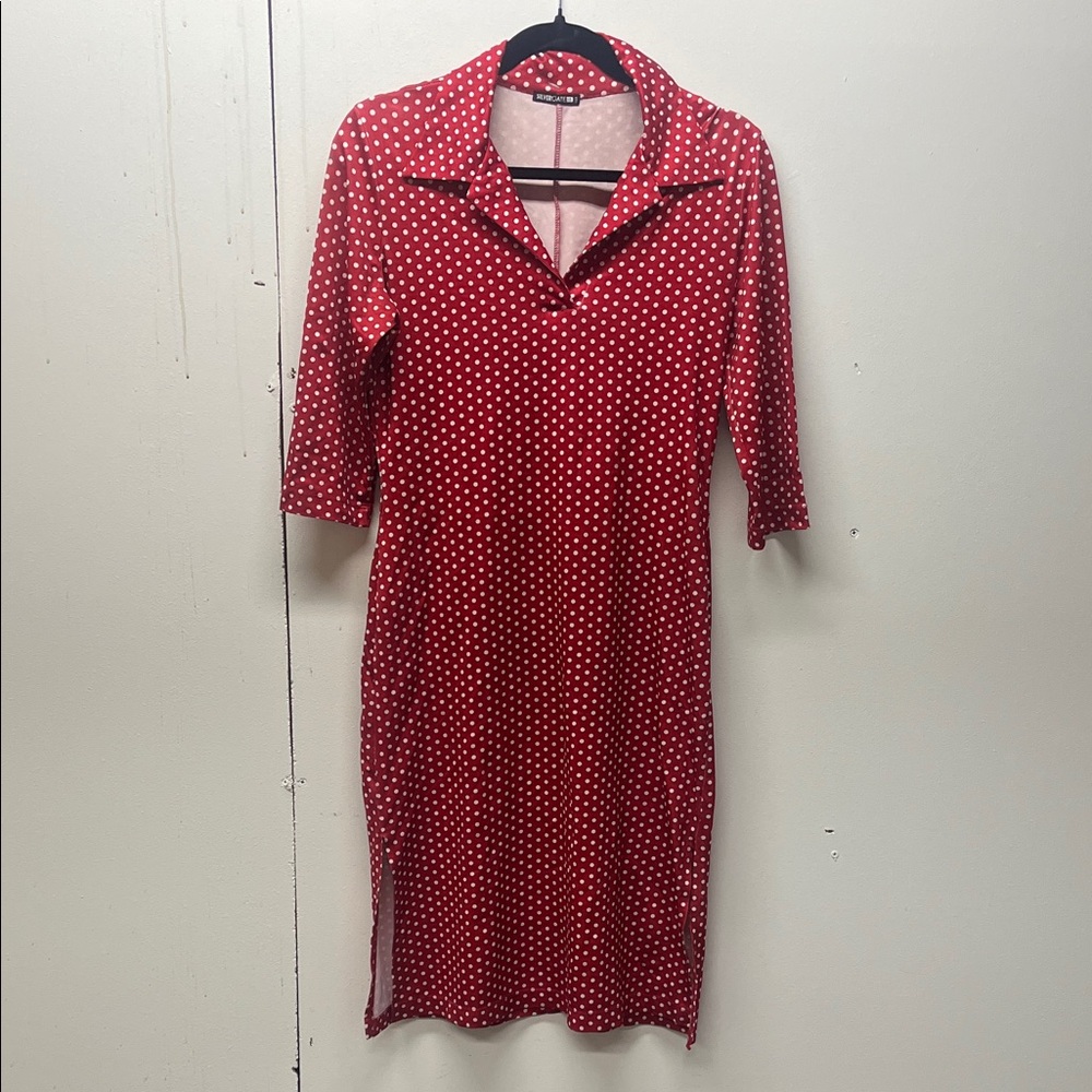 Vintage Silvergate Red and White Polka Dot Dress Small